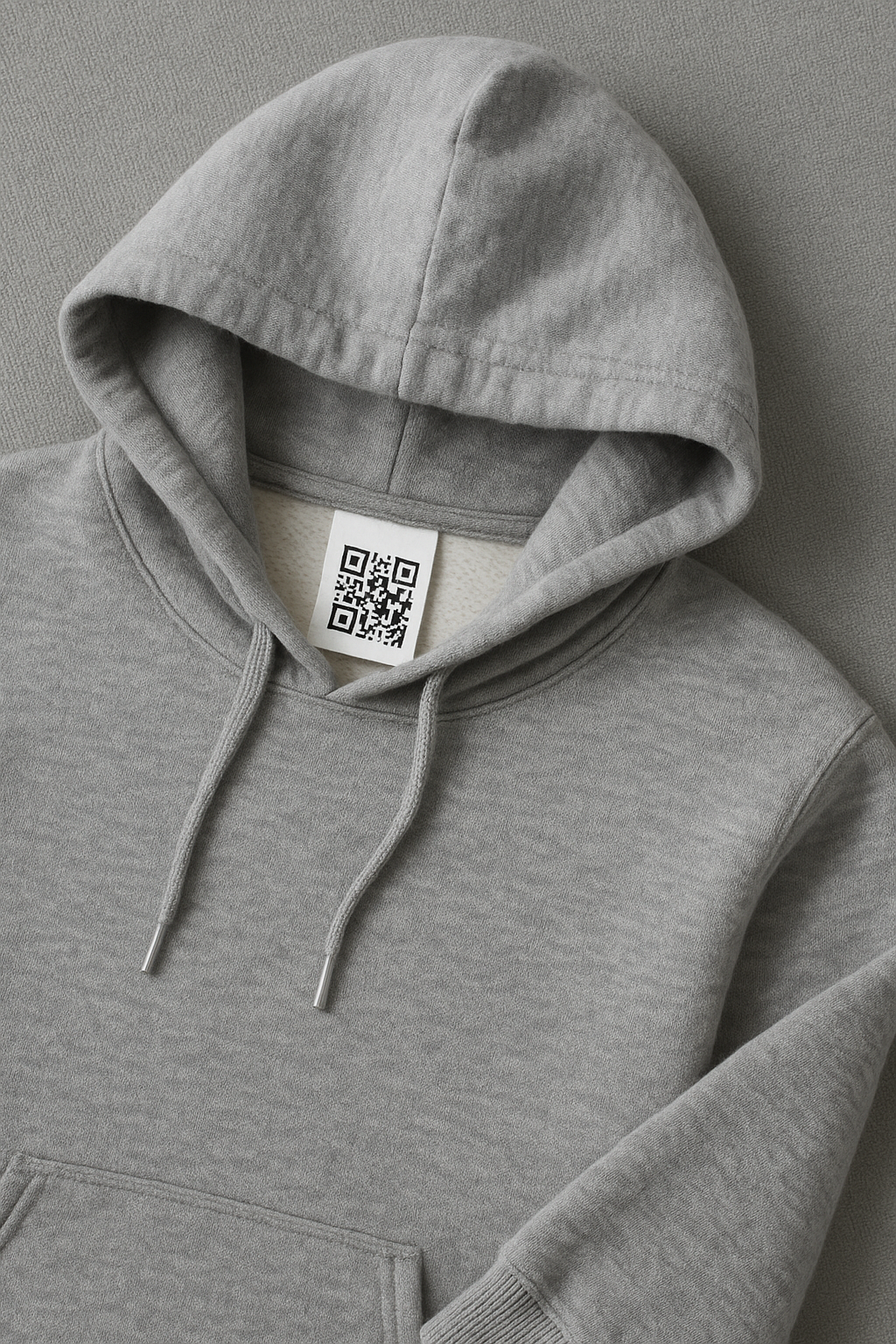 QR code etichetta su felpa